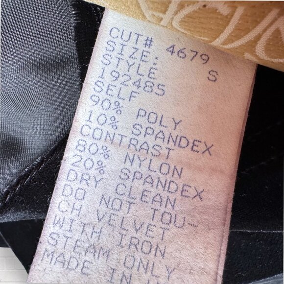 CACHE Vintage Y2K Feminine Black Sheer Mesh Velvet Lace Mock Neck Top Blouse S - Picture 12 of 13